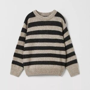 Striped Black and Gray Sweater